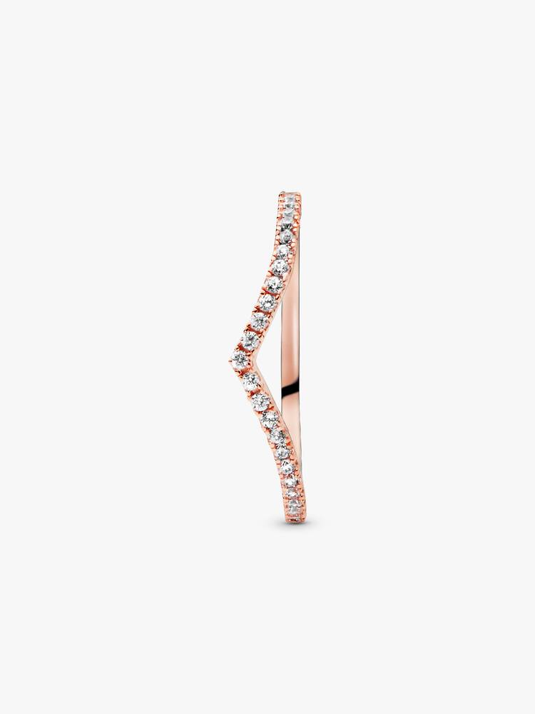 Anillo oro rosa con circonitas