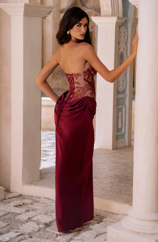Amaia — Vestido maxi corset