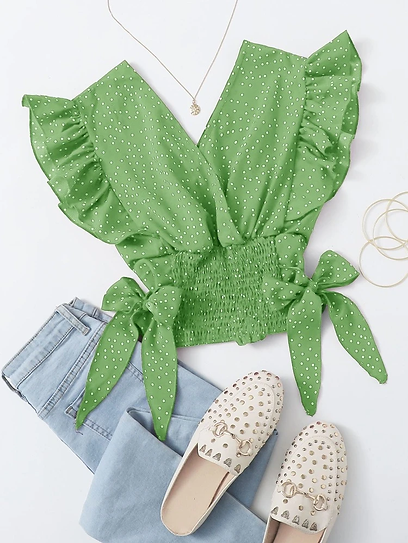 Billie — Blusa encauchada con lazos