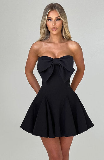 Brooke — Vestido mini corset con moño