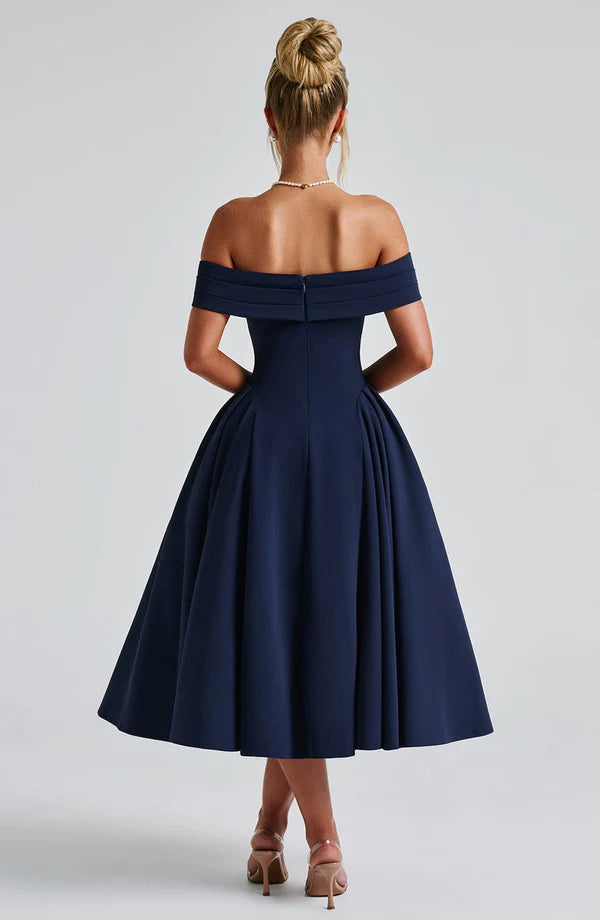 Celine — Vestido midi con volantes