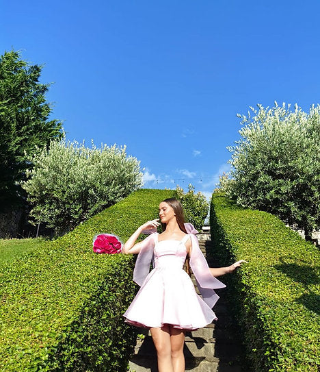 Daphne — Vestido mini corset con lazos