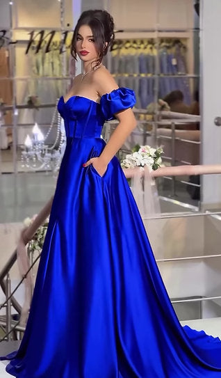 Emmeline — Vestido maxi corset con abertura