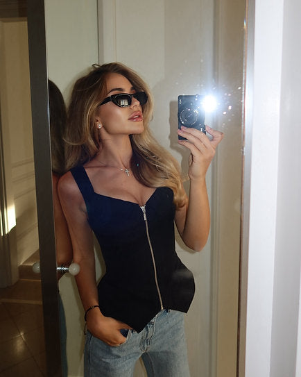 Grace — Blusa corset con cierre