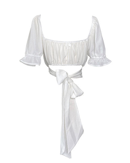 Harper — Blusa manga corta con lazo