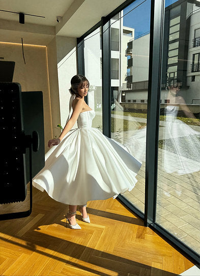 Jennie — Vestido midi corset strapless