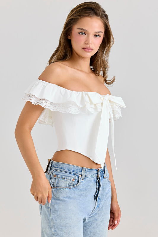 Judy — Blusa con volantes y lazo