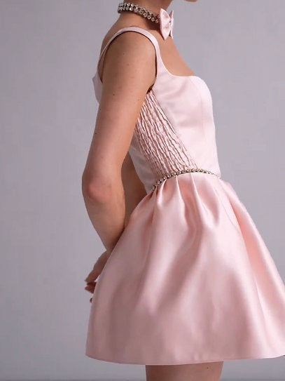 Lumière — Vestido mini corset con pedrería