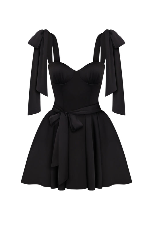 Nelia — Vestido mini corset con lazos