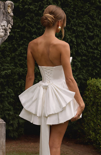 Nessa — Vestido mini corset con moño