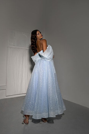 Olivia — Vestido maxi corset mangas caídas