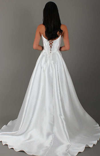 Scarlett — Vestido maxi corset con abertura