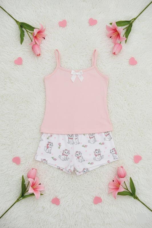 Set de pijama: short y top de tiras