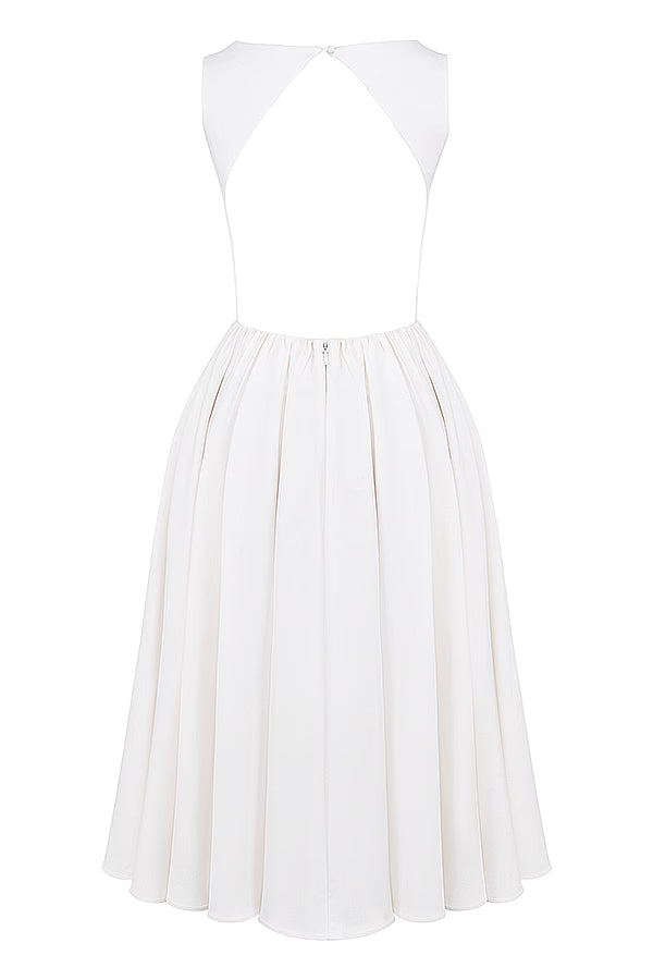 Susana — Vestido midi con espalda descubierta