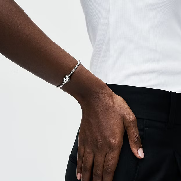 Brazalete corazón de Plata de ley