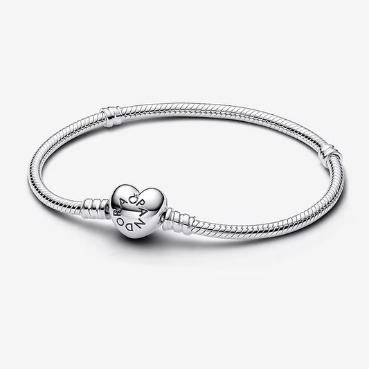 Brazalete corazón de Plata de ley