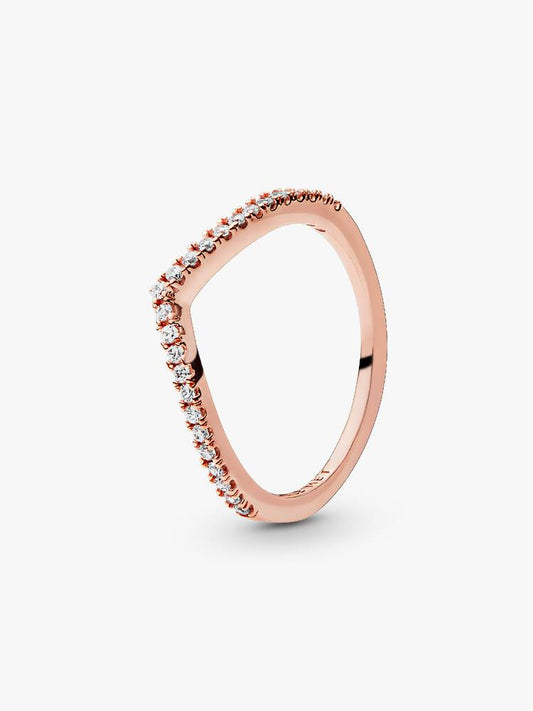 Anillo oro rosa con circonitas