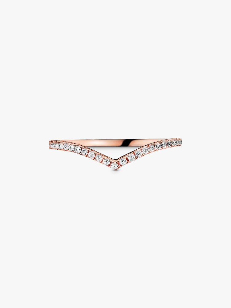 Anillo oro rosa con circonitas