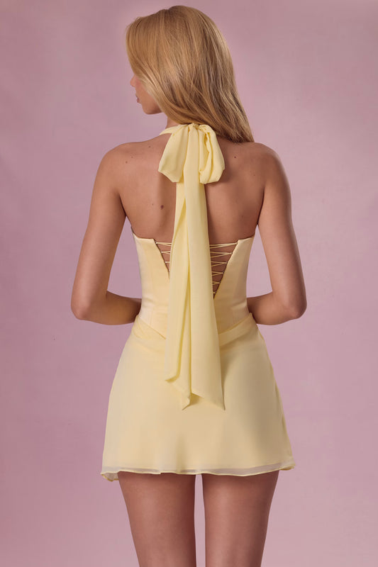 Tiffany — Vestido mini corset con lazo multiformas