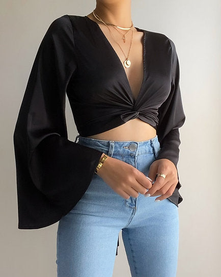 Abby — Blusa con lazo
