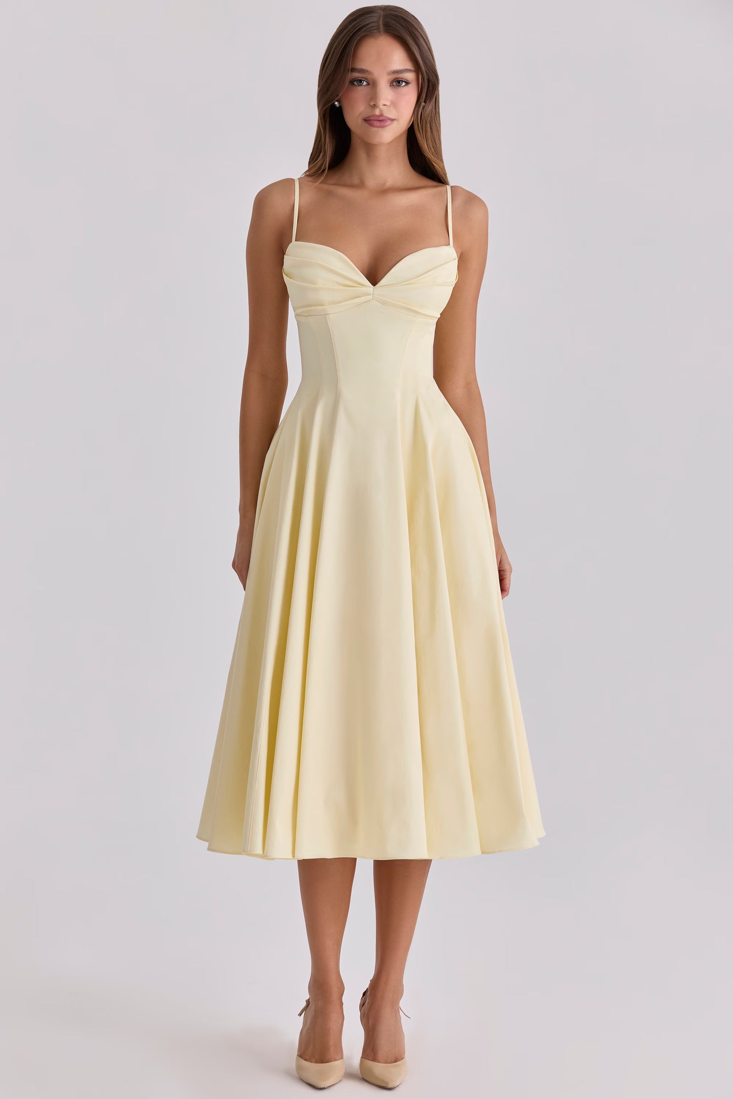 Addison — Vestido midi con bolsillos
