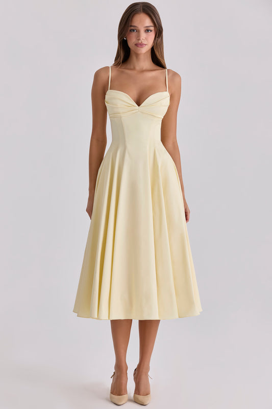Addison — Vestido midi con bolsillos