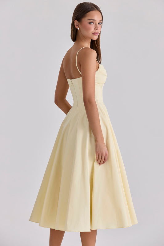 Addison — Vestido midi con bolsillos