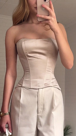 Aislinn — Conjunto: corset y pantalón ancho