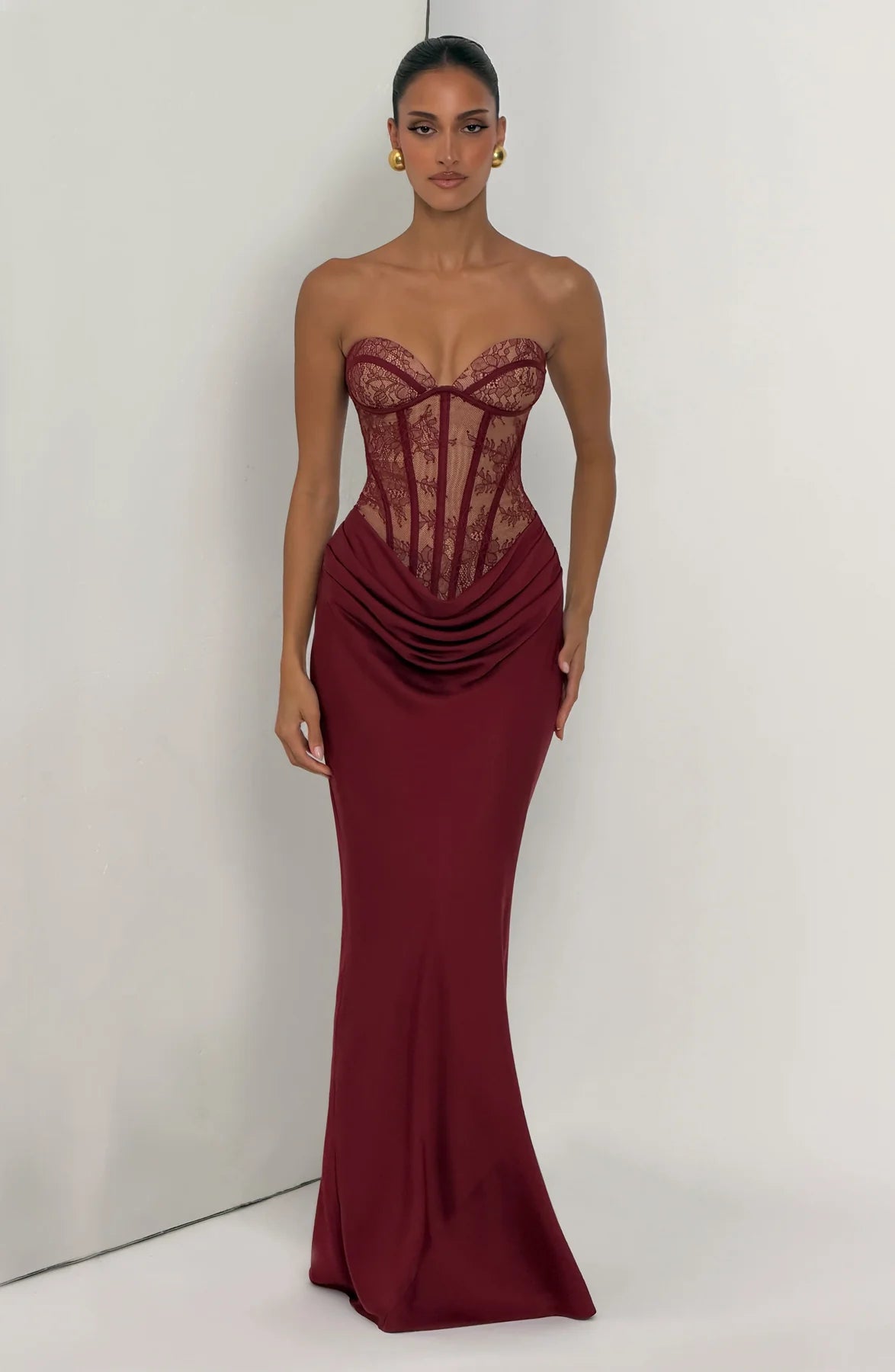 Amaia — Vestido maxi corset