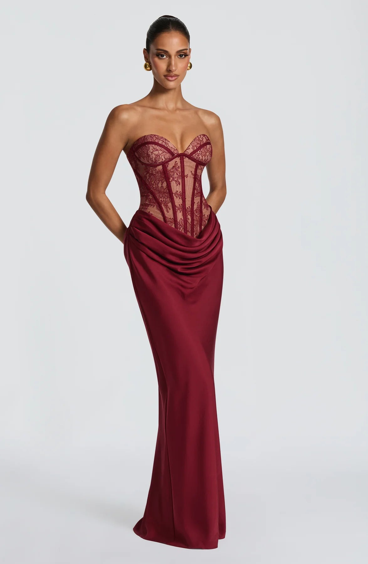 Amaia — Vestido maxi corset