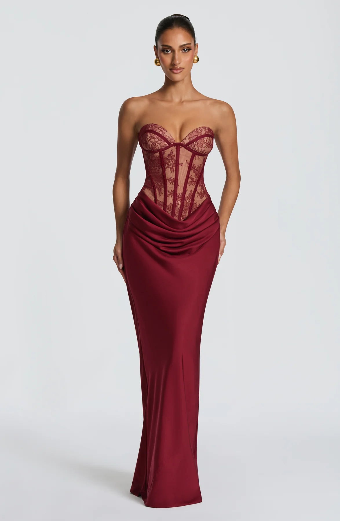 Amaia — Vestido maxi corset