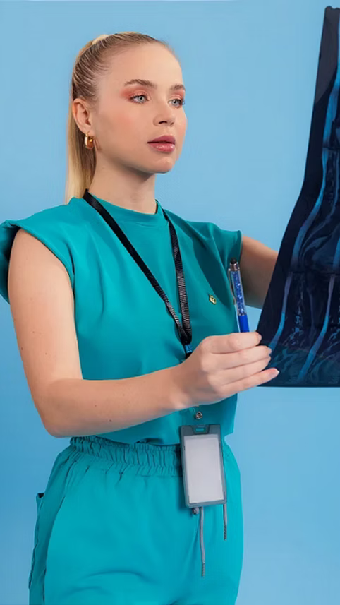 Angélica — Uniforme con pantalón encauchado