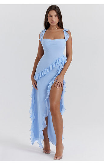 Ariel — Vestido maxi con volantes