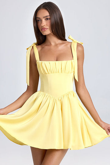 Ashley — Vestido mini corset con lazos