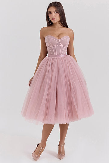 Aura — Vestido midi corset