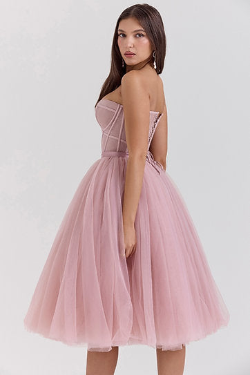 Aura — Vestido midi corset