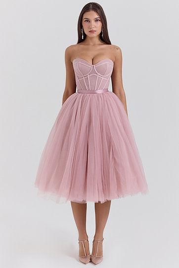 Aura — Vestido midi corset