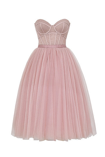 Aura — Vestido midi corset