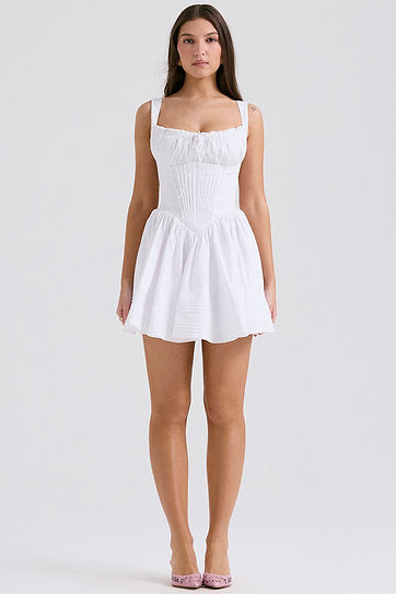 Aurora — Vestido mini con lazo en busto