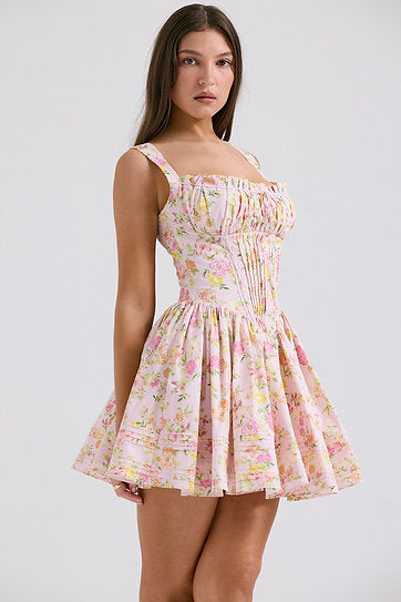 Aurora — Vestido mini con lazo en busto