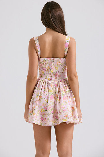 Aurora — Vestido mini con lazo en busto