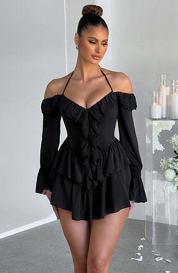 Beline — Enterizo corset con volantes