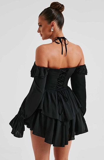 Beline — Enterizo corset con volantes