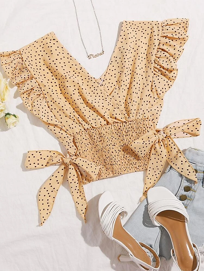 Billie — Blusa encauchada con lazos