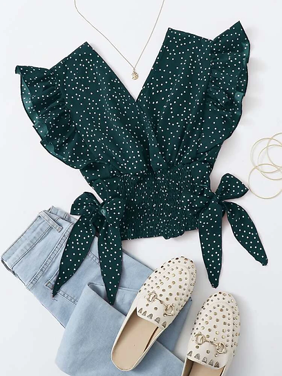 Billie — Blusa encauchada con lazos