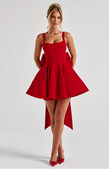 Brenda — Vestido mini con moño