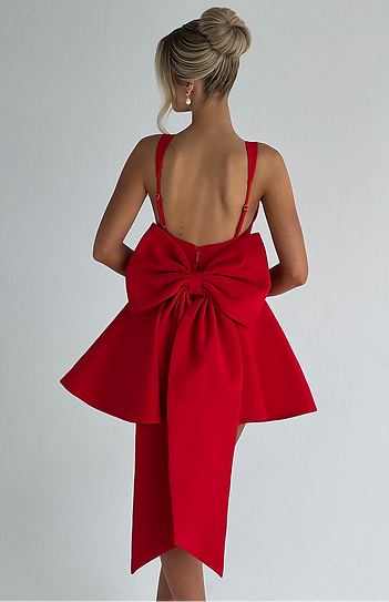 Brenda — Vestido mini con moño