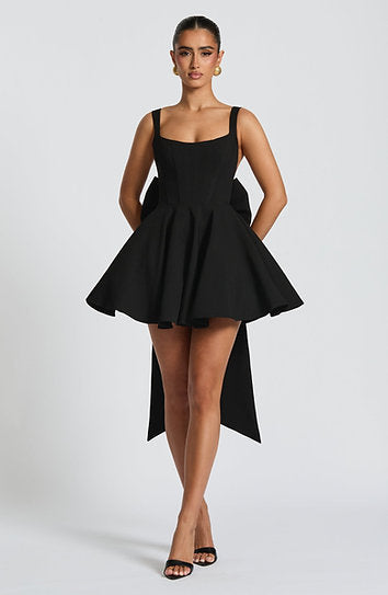 Brenda — Vestido mini con moño