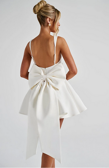 Brenda — Vestido mini con moño
