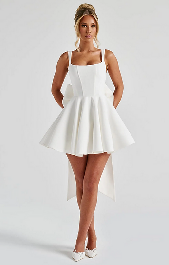 Brenda — Vestido mini con moño